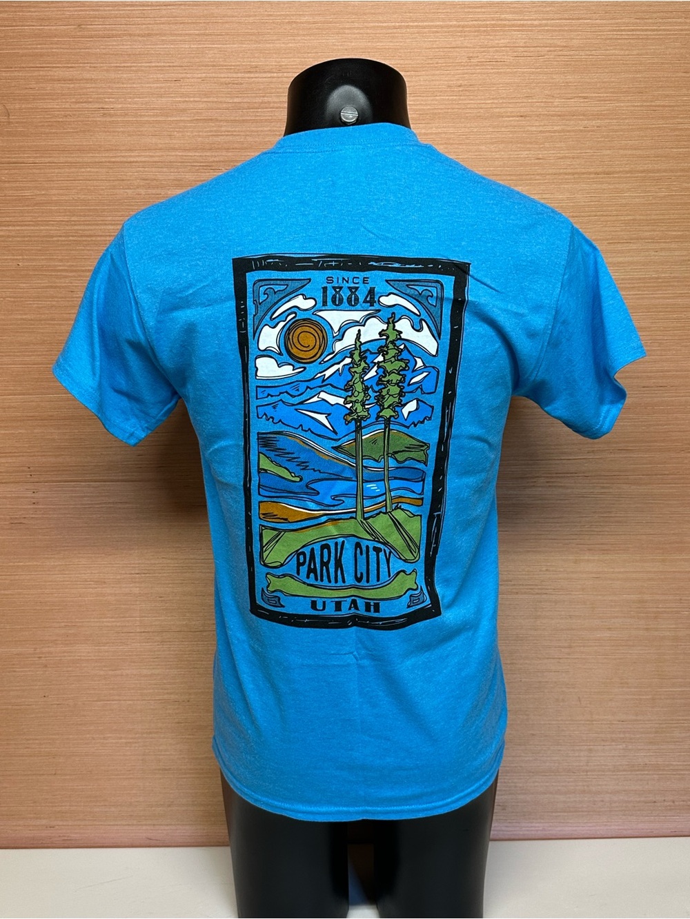 Park City Utah Since 1884 Blue Short Sleeve T-Shirt Adult Size Medium